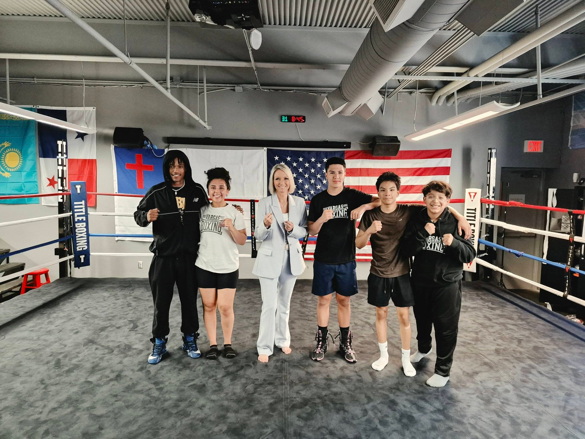 The Vargas Boxing team together at the gym