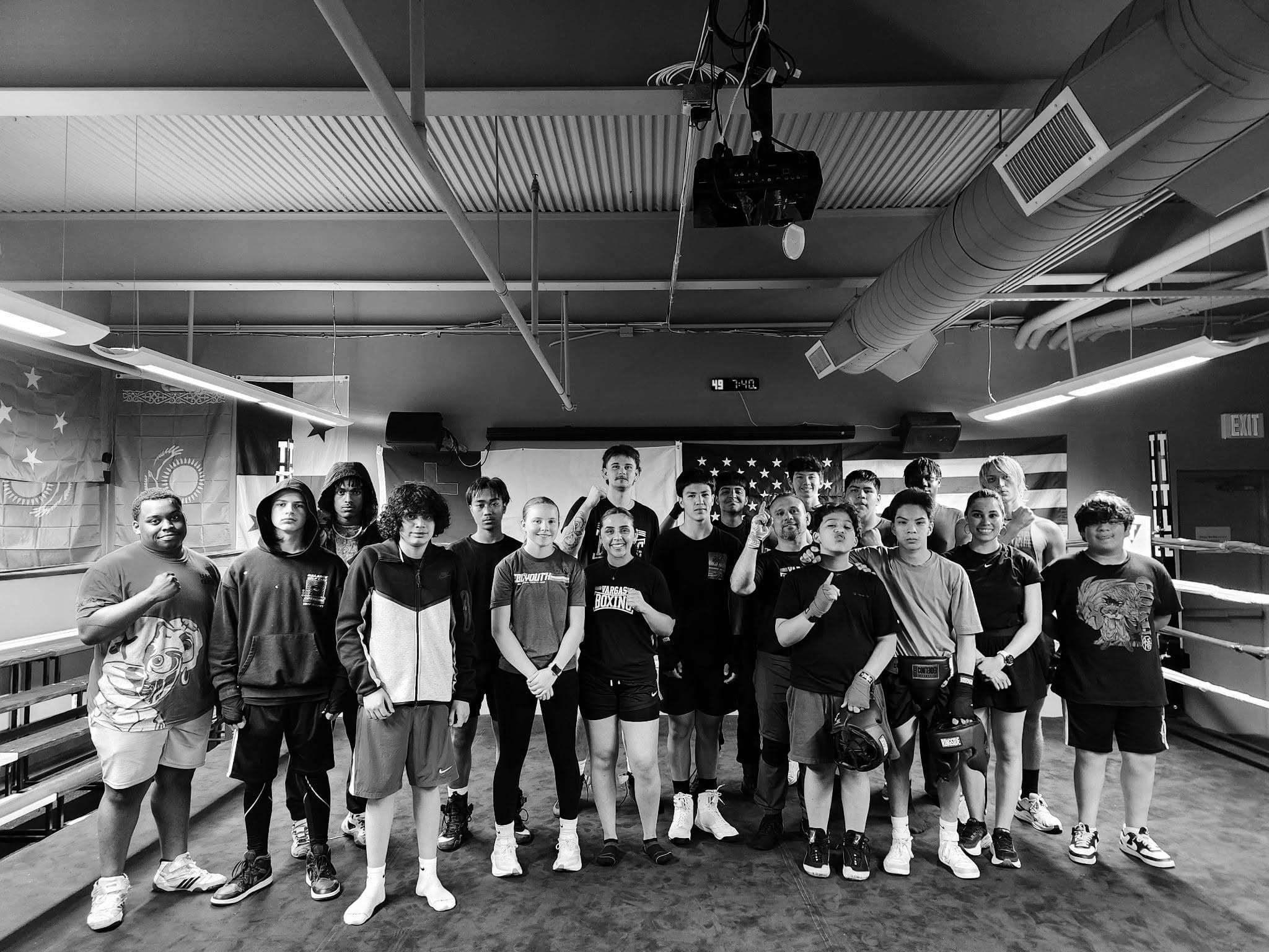 The whole Vargas Boxing team together