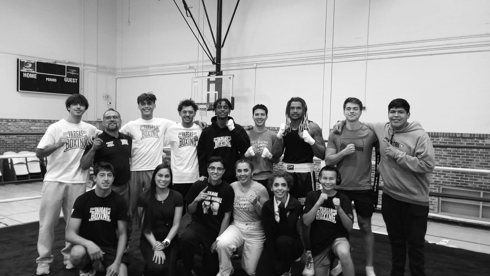 Coach Vargas and the boxing family in devotion, Vargas Boxing